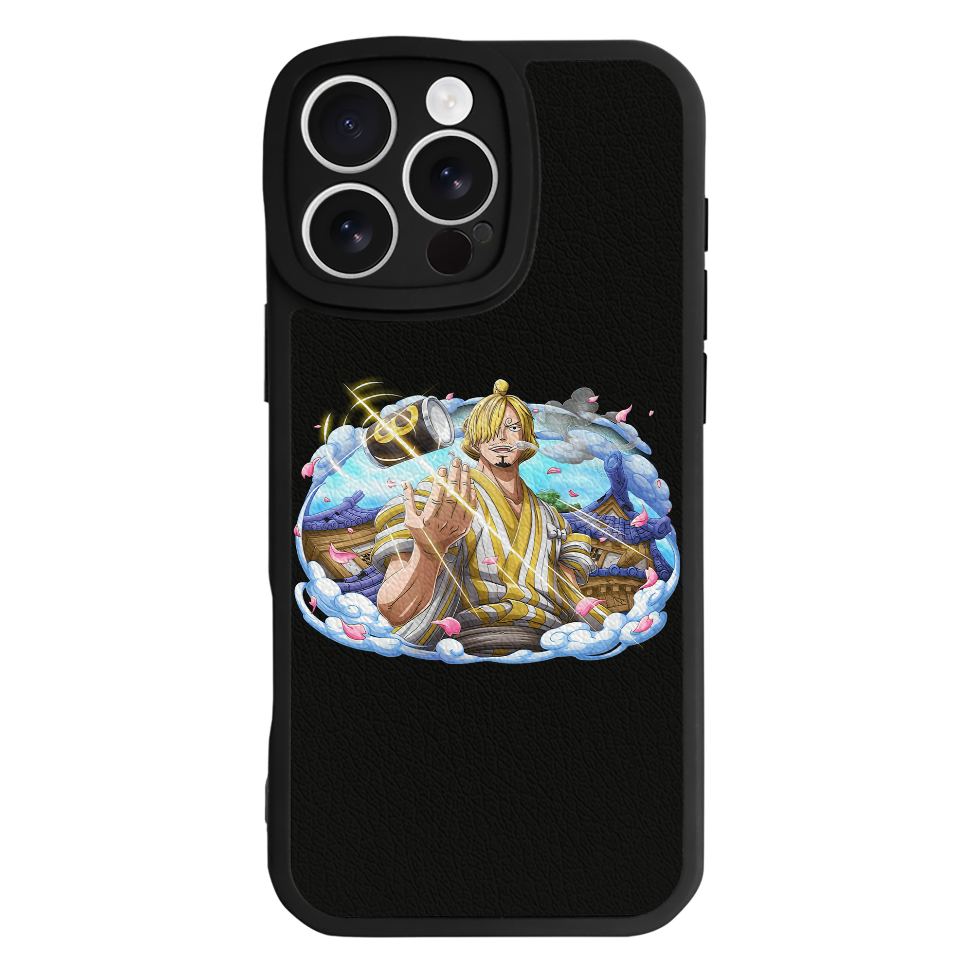 （画像用） ワンピース サンジ ONE PIECE Sanji 【iPhone 16シリーズ対応】シリコンスマホケース（レザー調） 材質：シリコン